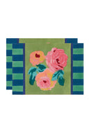 Cotton Placemat 35x48 cm - Nizam Flower Acid Green