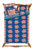Reversible quilt 220x270 cm - Nina rose blue