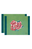 Set of 2 cotton placemats 35x48 cm - Nina rose mint