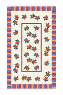 Cotton cloth 140x240 cm - Ortensia red gold
