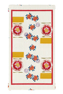 Cotton cloth 140x240 cm - Ortensia red gold