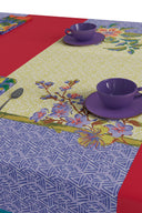 Tovaglietta Doppia Cotone 50x150 cm - Oriental Garden Chutney Pervinch