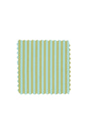 Outdoor Fabric Sample - Stripes Turquoise Acid Green