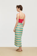 Sarong - Issimo X Lisa Corti Bougainvillea Stripes White Veronese