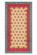 Cotton Cloth 180x350 Cm - Planet Cream Red