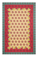 Cotton Cloth 220x350 Cm - Planet Cream Red