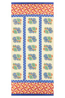 Cotton muslin curtain 110x240 cm - Positano red tiles