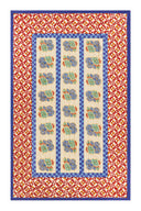 Trapunta Reversibile 180x270 cm - Positano Red Tiles