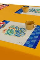 Set Of 2 Cotton Placemats 35X48 cm - Positano Red Tiles