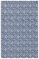 Fabric - Arabesque design blue white