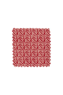 Fabric Sample - Arabesque Design Red Natural