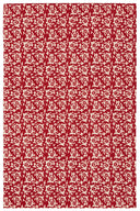 Fabric - Arabesque design red natural