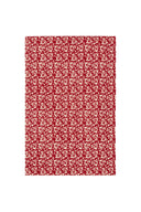 Fabric - Arabesque design red natural