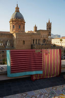 Lisa Corti x The Socialite Family Cotton Cloth 140x240 cm - Tiger Bordeaux