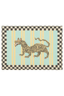 Lisa Corti x The Socialite Family Cotton Placemat 35x48 cm - Tiger Light Blue