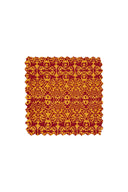 Fabric Sample - Damask Design Maroon Cinnamon