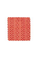 Fabric Sample - Damask Design Red Rose